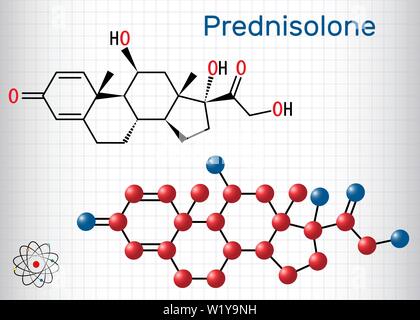 Predinisolon Prednisolon Molekül. Ist wie ein Kortikosteroid oder steroid Medikation ...