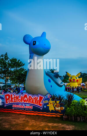 Singapur - May 30, 2019: Singapurs größte Pokémon Karneval am Sentosa Cove. Stockfoto