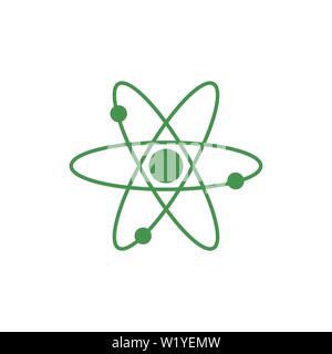 Atom-Symbol. Kreative Logo. Grüne ökologische unterzeichnen. Schutz der Planeten. Vector Illustration für Design. Stock Vektor