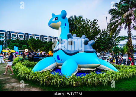 Singapur - May 30, 2019: Singapurs größte Pokémon Karneval am Sentosa Cove. Stockfoto