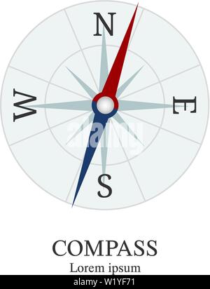Kompass Symbol. Travel Company Logo Vorlage. Abstrakte Symbol für Abenteuer. Sauber und modern Vector Illustration. Stock Vektor