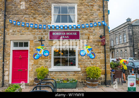 Die Disgustar Haus Tees cafe in den Yorkshire Dales Dorf Masham, England, Stockfoto