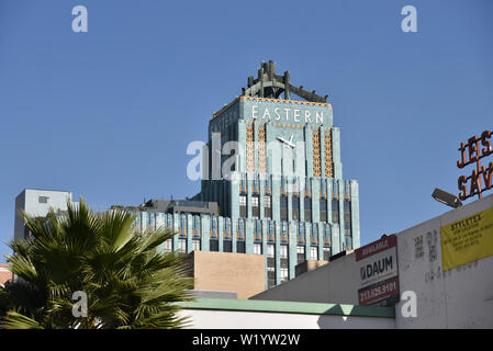 LOS ANGELES, CA/USA - 25. SEPTEMBER 2018: Die berühmten Eastern Columbia Gebäude Stockfoto