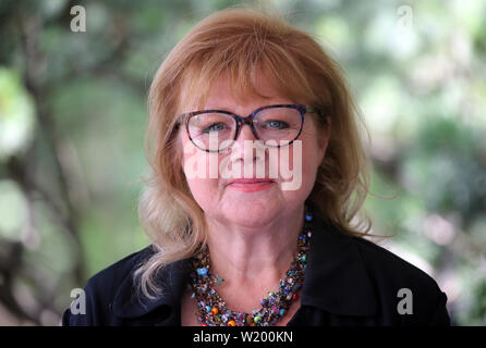 04 Juli 2019, Berlin: Interview mit der Schauspielerin Franziska Troegner im Hotel Grünau. Foto: Wolfgang Kumm/dpa Stockfoto