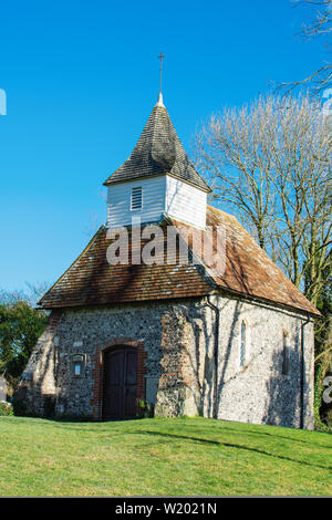 Die Kirche des Guten Hirten im Lullington, die kleinste Kirche in Sussex, England Stockfoto