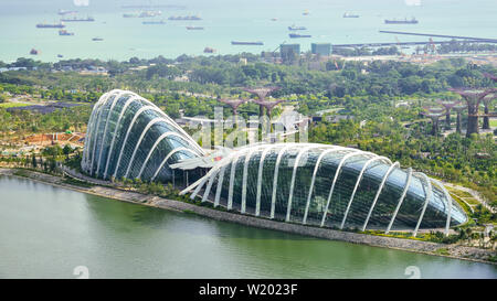 Singapur Stadt - Jan. 12, 2013: Gärten von der Bucht, eine Art Themenpark spanning 250 Hektar des zurückgeforderten Landes in der zentralen Region von Singapur. Stockfoto