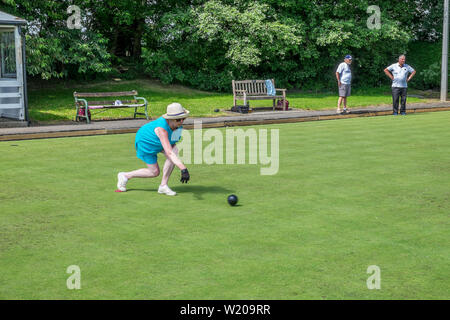 Krone Grün Bowling Club Comprtitions Stockfoto