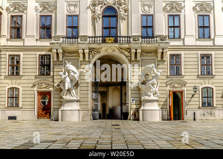 Flügel der kaiserlichen Kanzlei. Hofburg. Wien. Österreich. Stockfoto