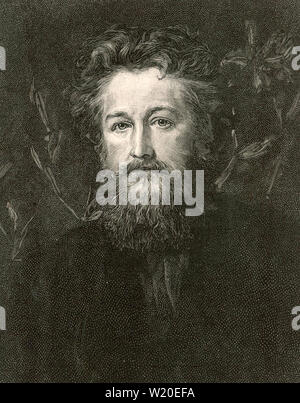 WILLIAM MORRIS (1834-1896) Englisch Textildesignerin, Dichter, Schriftsteller und sozialistischen Aktivisten über 1888 Stockfoto