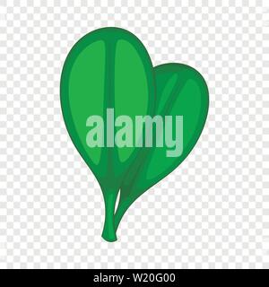 Grüne runde Blätter Symbol, Cartoon Stil Stock Vektor