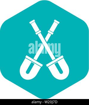 Schaufeln-Symbol, einfachen Stil Stock Vektor
