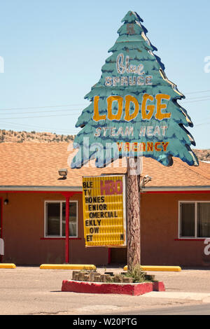 Vintage Motel Zeichen auf der Route 66 in Gallup, New Mexico USa Stockfoto