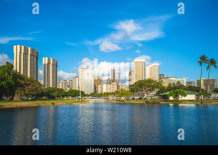 Stadtbild von Honolulu auf der Insel Oahu, Hawaii, USA Stockfoto