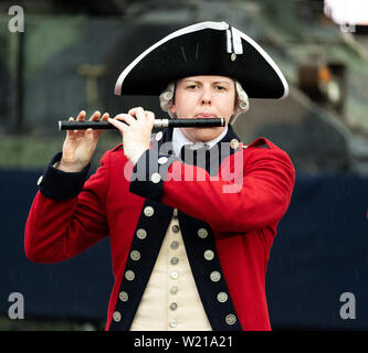 Washington, United States. 04. Juli, 2019. Musikalische militärische Leistung an der National Mall in Washington, DC, während der Tag der Unabhängigkeit am 4. Juli. Credit: SOPA Images Limited/Alamy leben Nachrichten Stockfoto