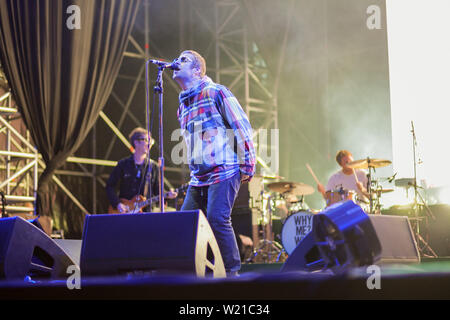 Liam Gallagher führt live in Italien während des Collisioni Festival im Barolo Stockfoto