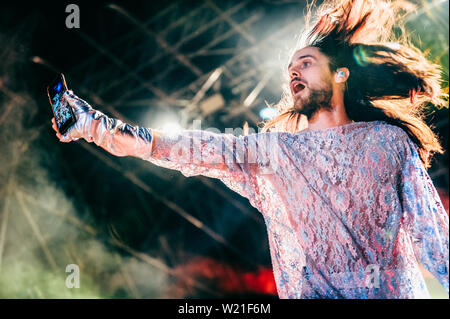 Paodva, Italien. 04. Juli, 2019. Musik Konzert: 30 Sekunden zum Mars in Padova (PD) 04 Juli 2019 Credit: Unabhängige Fotoagentur/Alamy leben Nachrichten Stockfoto