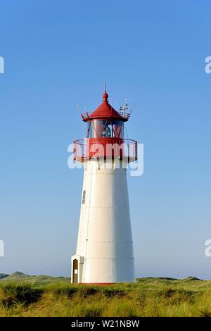 Leuchtturm List-West, Winkelstück, Sylt, Nordfriesische Inseln, Nordsee, Nordfriesland, Schleswig-Holstein, Deutschland Stockfoto