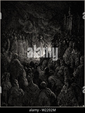 Gustave Doré - Barthelemi, die sich einer Zerreißprobe Feuer Stockfoto