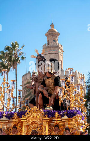 Prozession der Bruderschaft der Zigarren, Karwoche in Sevilla Stockfoto