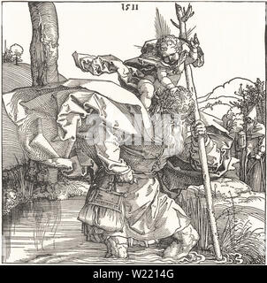 Albrecht Dürer - St Christopher Durchführung Kleinkind Christus 1511 Stockfoto