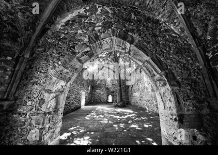 Ehemalige evangelische Pfarrkirche von Abterode, Werra-Meißner-Kreis, Hessen, Deutschland, Europa Stockfoto