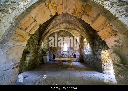 Ehemalige evangelische Pfarrkirche von Abterode, Werra-Meißner-Kreis, Hessen, Deutschland, Europa Stockfoto