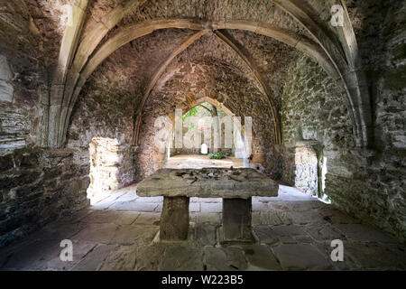 Ehemalige evangelische Pfarrkirche von Abterode, Werra-Meißner-Kreis, Hessen, Deutschland, Europa Stockfoto