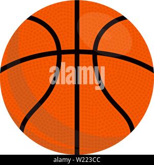 Basketball Ball über weißen Hintergrund. Vector Illustration, isoliert auf weißem, eps 10. Stock Vektor