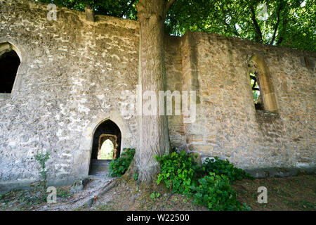 Ehemalige evangelische Pfarrkirche von Abterode, Werra-Meißner-Kreis, Hessen, Deutschland, Europa Stockfoto