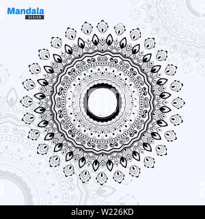 Abstrakte Mandala Design lineart Vector Illustration Hintergrund Stock Vektor