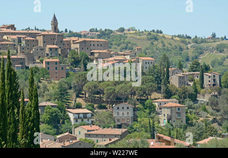 Kleine Stadt von Seggiano, Toskana, Italien Stockfoto