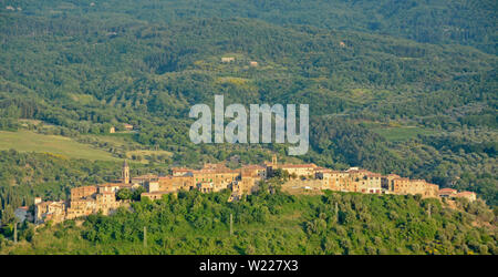 Kleine Stadt von Seggiano, Toskana, Italien Stockfoto