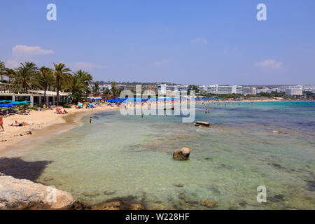 Pantachou Beach, Ayia Napa, Protaras, Zypern. Juni 2019 Stockfoto