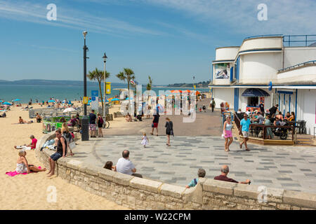 Bournemouth Seafront, Dorset, England, Großbritannien, Juli, Heißes Wetter. Stockfoto