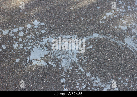 Farbe Fleck auf Asphalt schmutzig Textur Konzept Stockfoto