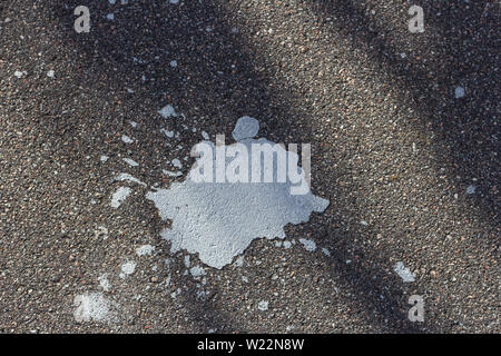 Farbe Fleck auf Asphalt Textur schmutzig Abstract Stockfoto