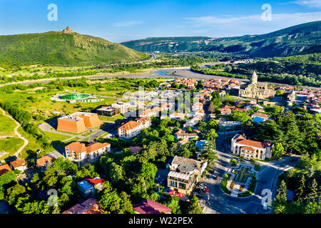 Anzeigen von Mtskheta, UNESCO-Welterbe in Georgien Stockfoto