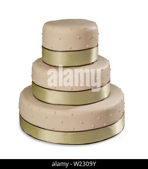 Tiered dot Hochzeitstorte Stockfoto