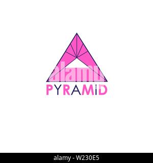 Vektor zeichen Pyramide Ägypten isoliert auf weißem Hintergrund. Beispiel für Visitenkarte, Flyer oder eine Webseite. Stock Vektor