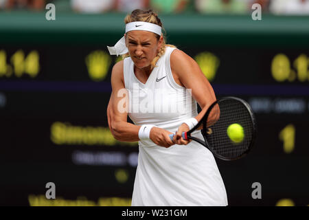 Wimbledon, London, UK. 5. Juli 2019. Wimbledon Tennis Championships. Victoria Azarenka, Belarus, 2019 Credit: Allstar Bildarchiv/Alamy Live News Credit: Allstar Bildarchiv/Alamy Live News Credit: Allstar Bildarchiv/Alamy leben Nachrichten Stockfoto