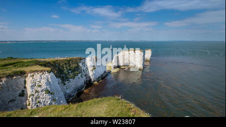 Old Harry Rocks, Isle of Purbeck, Dorset, Großbritannien Stockfoto