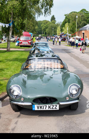 1957 Jaguar XKSS 2016 Werk bauen Auto in Bicester Heritage Center super Jagtfall. Bicester, Oxfordshire, England. Stockfoto