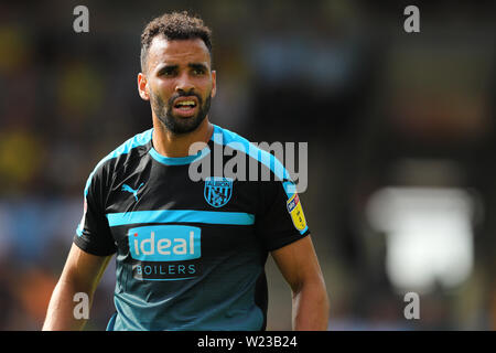 Hal Robson-Kanu von West Bromwich Albion - Norwich City v West Bromwich Albion, Sky Bet Meisterschaft, Carrow Road, Norwich - 11. August 2018 Stockfoto