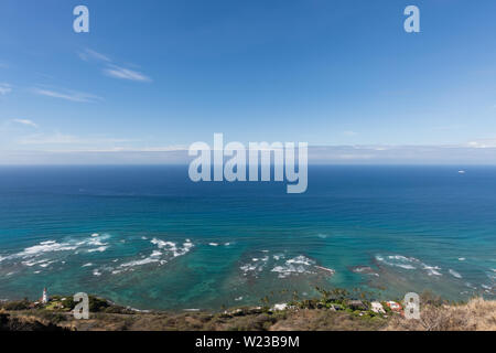 Schöne Antenne Diamond Head Leuchtturm vista auf Oahu, Hawaii Stockfoto