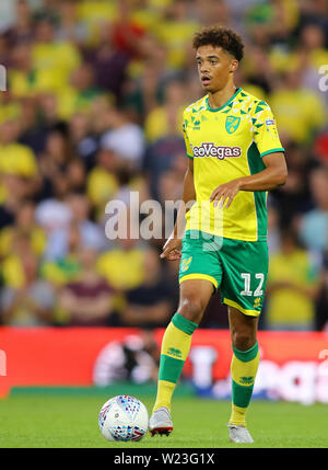 Jamal Lewis von Norwich City - Norwich City v Preston North End, Sky Bet Meisterschaft, Carrow Road, Norwich - 22. August 2018 Stockfoto