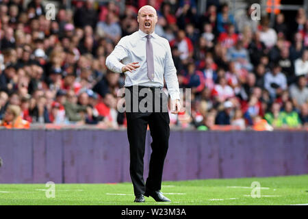 Sean Dyche, Burnley Manager - Southampton v Burnley, Premier League, die St. Mary's Stadium, Southampton - 12. August 2018 Stockfoto