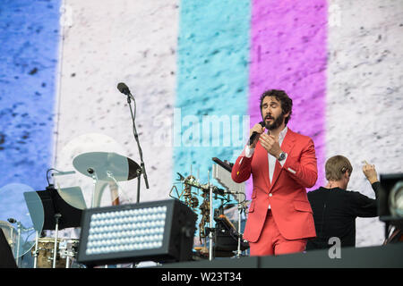 London, England. 5. Juli 2019. Josh Groban führt bei Barclaycard vorhanden Britische Sommerzeit am Hyde Park. Michael Tubi/Alamy leben Nachrichten Stockfoto