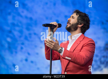 London, England. 5. Juli 2019. Josh Groban führt bei Barclaycard vorhanden Britische Sommerzeit am Hyde Park. Michael Tubi/Alamy leben Nachrichten Stockfoto