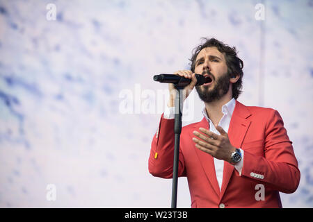 London, England. 5. Juli 2019. Josh Groban führt bei Barclaycard vorhanden Britische Sommerzeit am Hyde Park. Michael Tubi/Alamy leben Nachrichten Stockfoto