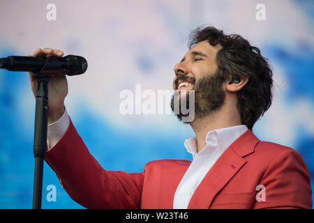 London, England. 5. Juli 2019. Josh Groban führt bei Barclaycard vorhanden Britische Sommerzeit am Hyde Park. Michael Tubi/Alamy leben Nachrichten Stockfoto